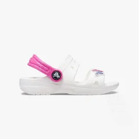 207803-100 CLASSIC EMBELLISHED Kids Sandals White