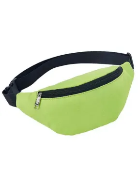 Adjustable Solid Color Waterproof Nylon Running Fanny Pack