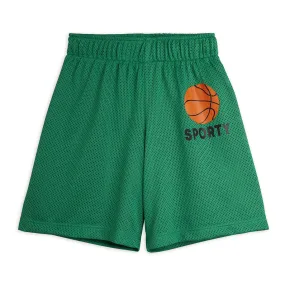 Basketball Mesh Shorts in Green by Mini Rodini - Last One In Stock - 92/98 (2-3 Years)