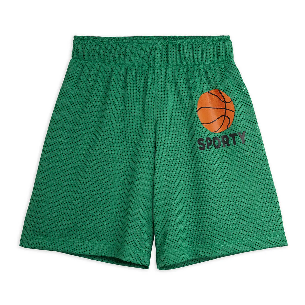 Basketball Mesh Shorts in Green by Mini Rodini - Last One In Stock - 92/98 (2-3 Years)