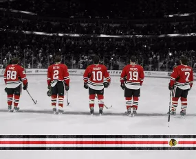 Chicago Blackhawks Fab 5 Canvas Art