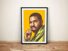 Drake Custom Poster, Drake Canvas Rolls, Custom Music Canvas, Home decor, Wall Hanging, Rapper Canvas Rolls