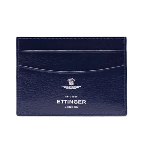 Ettinger Marine Blue Capra Leather Flat Credit Card Case