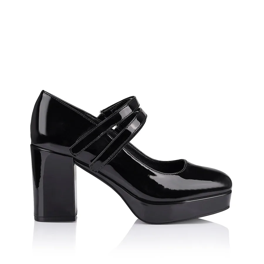 Hella Mary-Jane Platforms - Black Patent