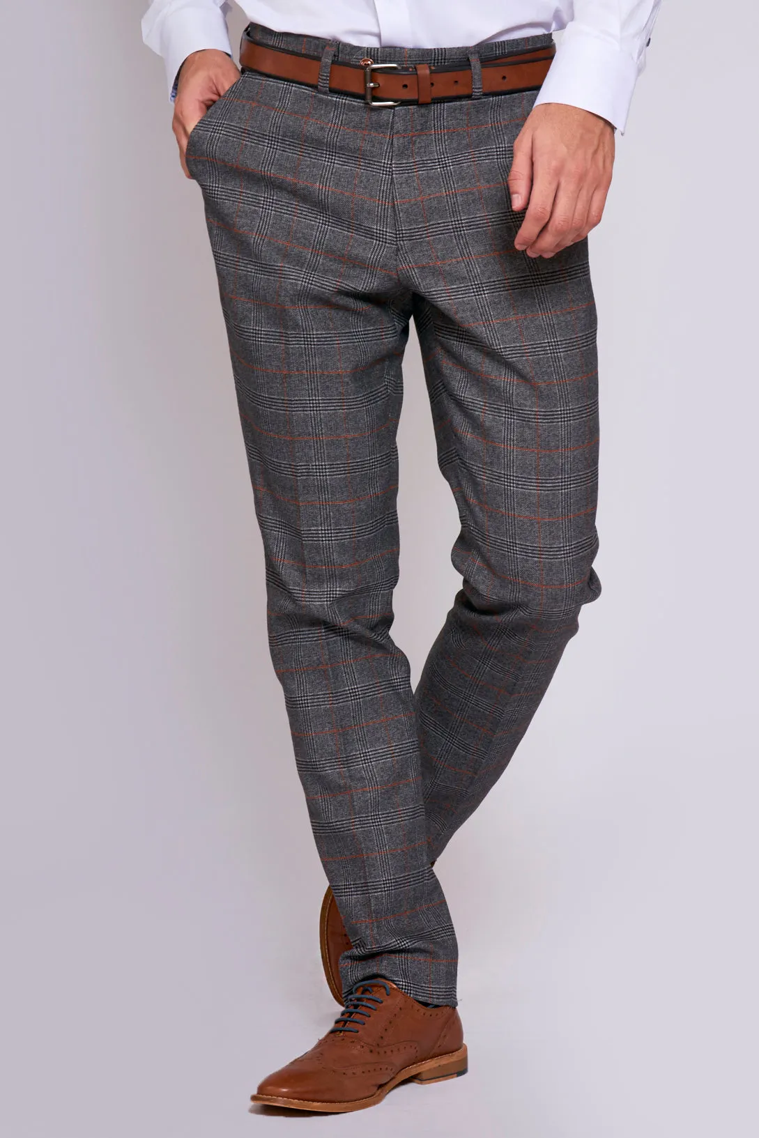 JENSON - Grey Check Two Piece Suit