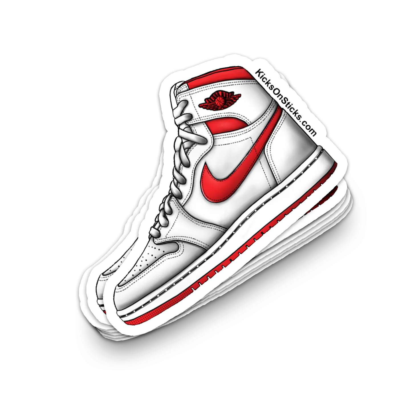 Jordan 1 "White Red" Sneaker Sticker