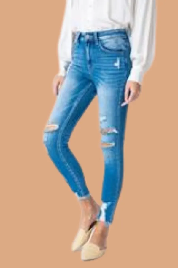 Kancan Tatum High Rise Distressed Ankle Skinny Jeans *FINAL SALE*