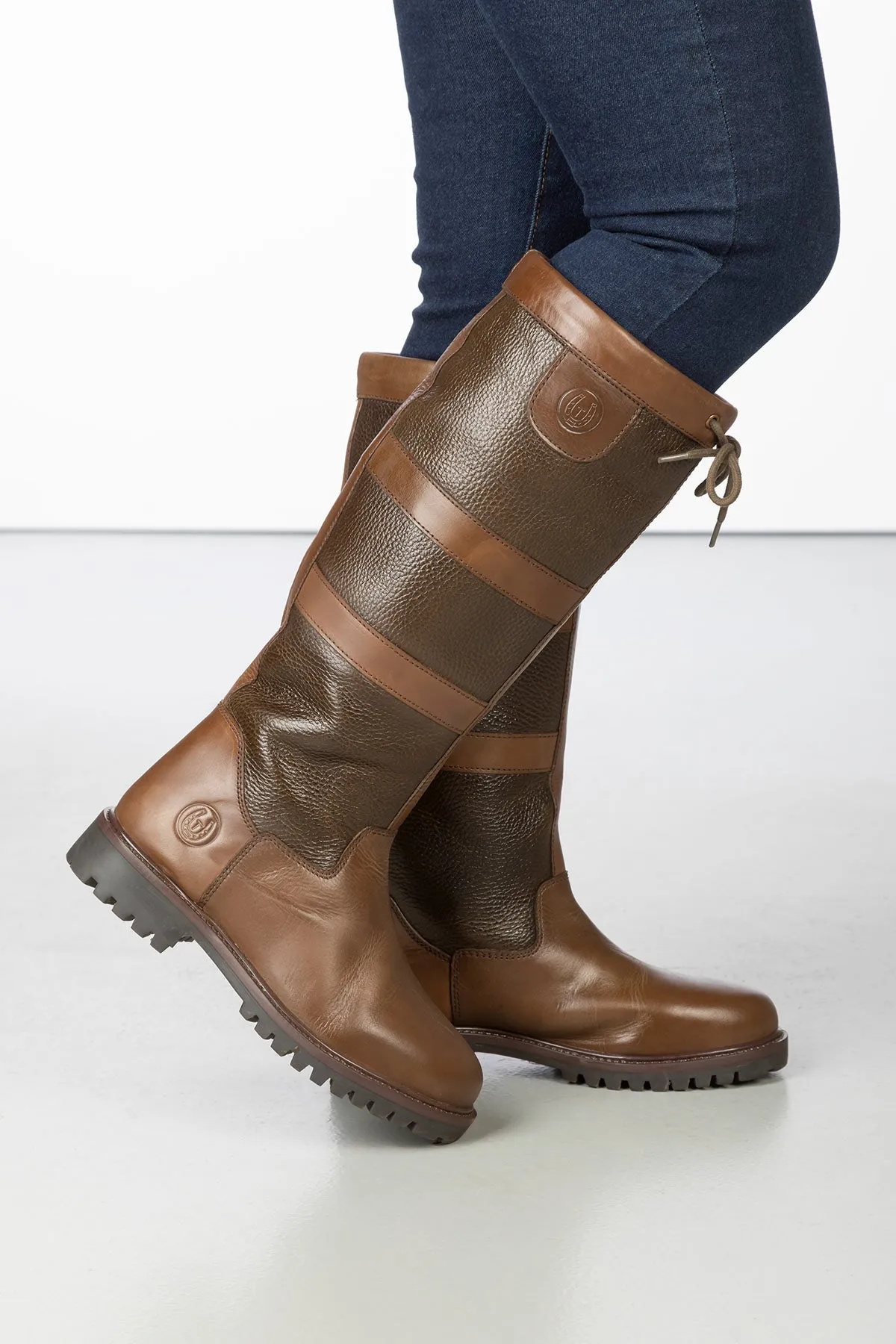 Ladies Tall Leather Boots - Tullymore