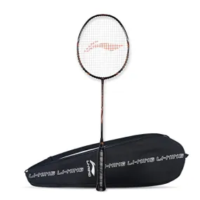 Li-Ning Super Series 2020 strung Graphite Badminton Racket (Black/Orange) with Free Full Cover