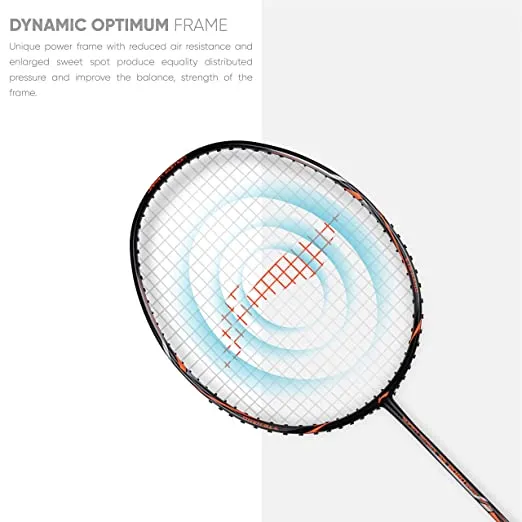 Li-Ning Super Series 2020 strung Graphite Badminton Racket (Black/Orange) with Free Full Cover