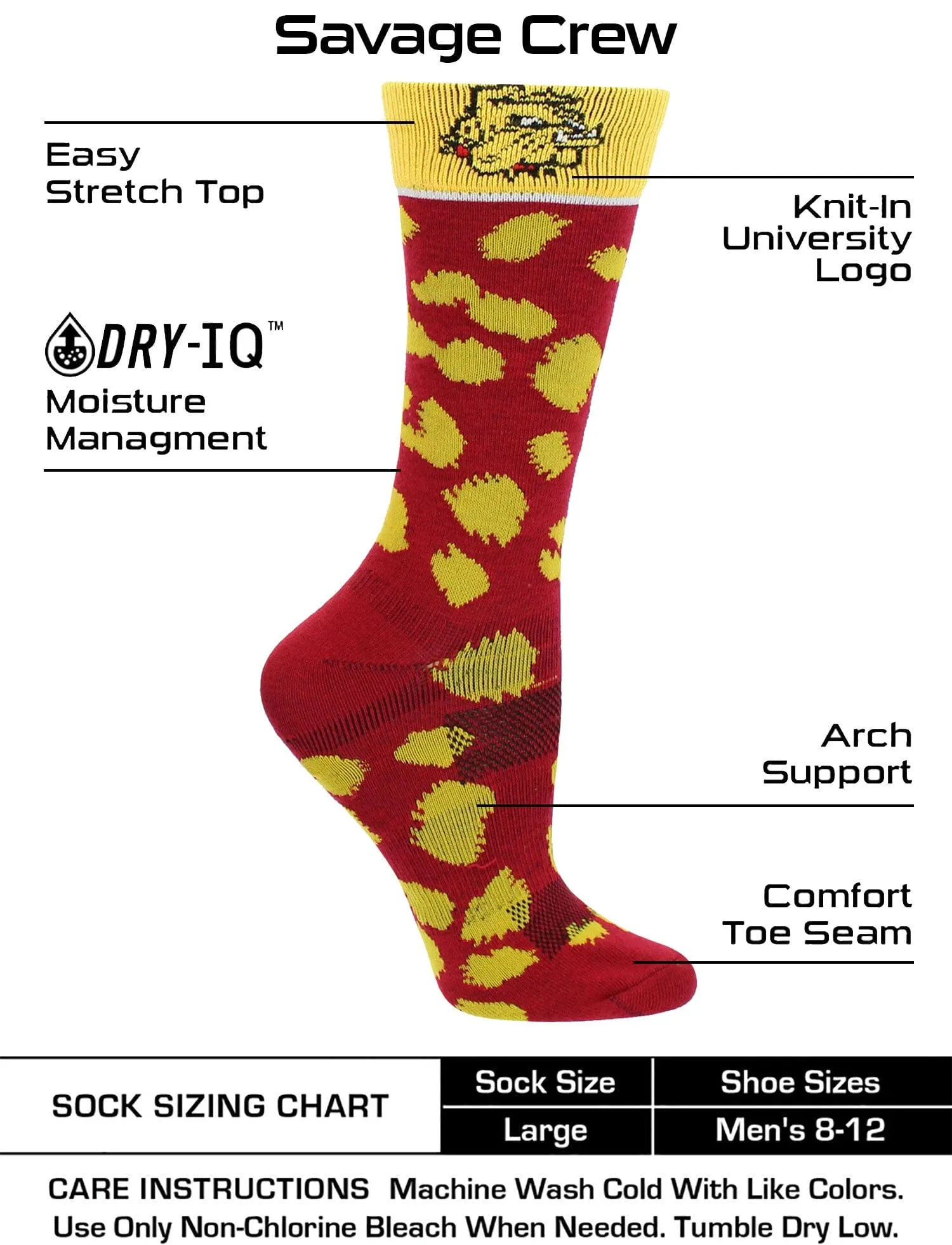 Minnesota Duluth Bulldogs Socks Womens Savage Crew Socks