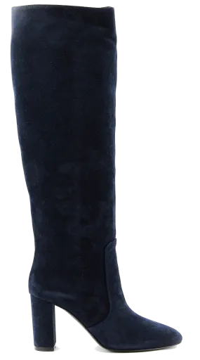 PAULWARMER VIONA LONG BOOTS BLUE SUEDE