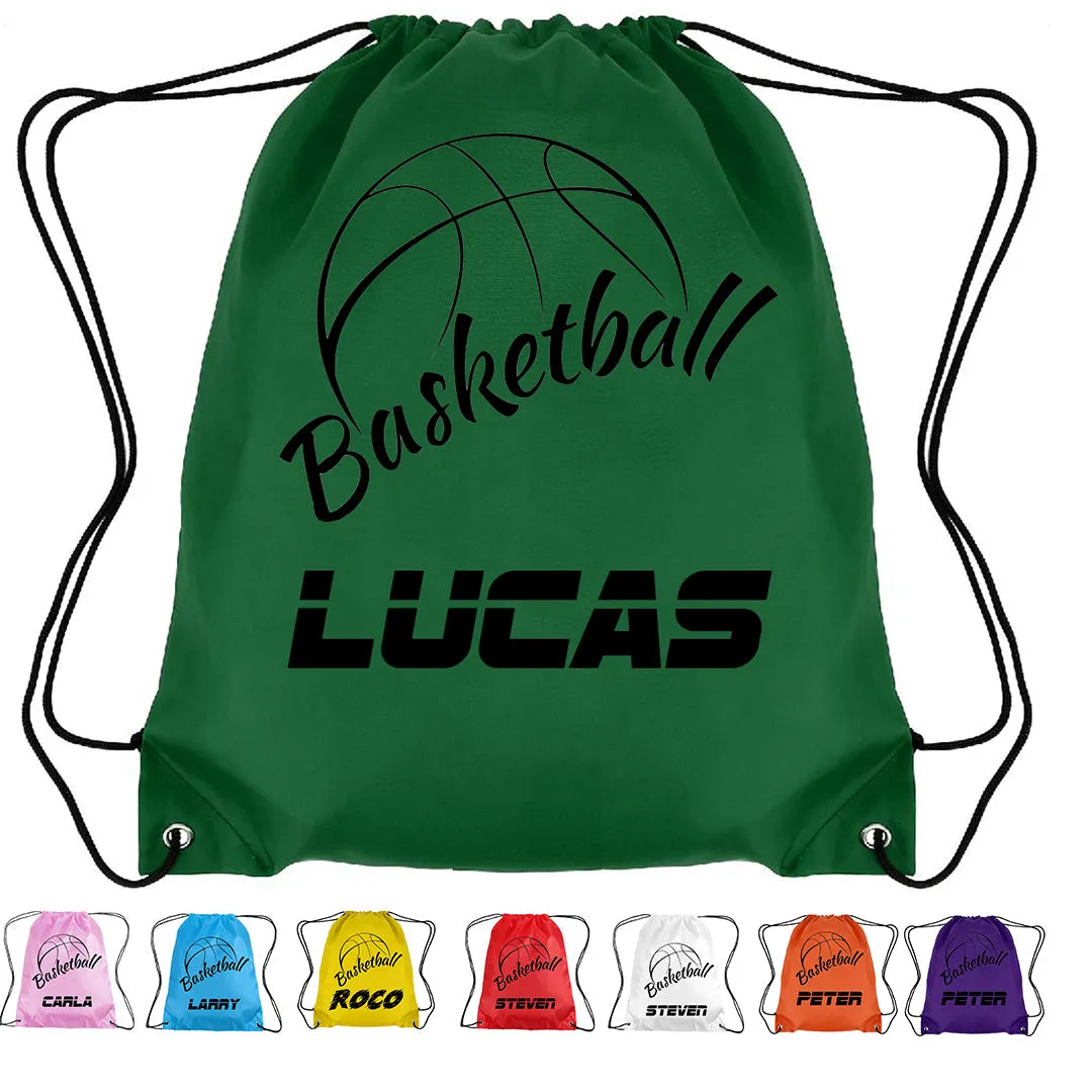 Personalised Basketball Drawstring Bag