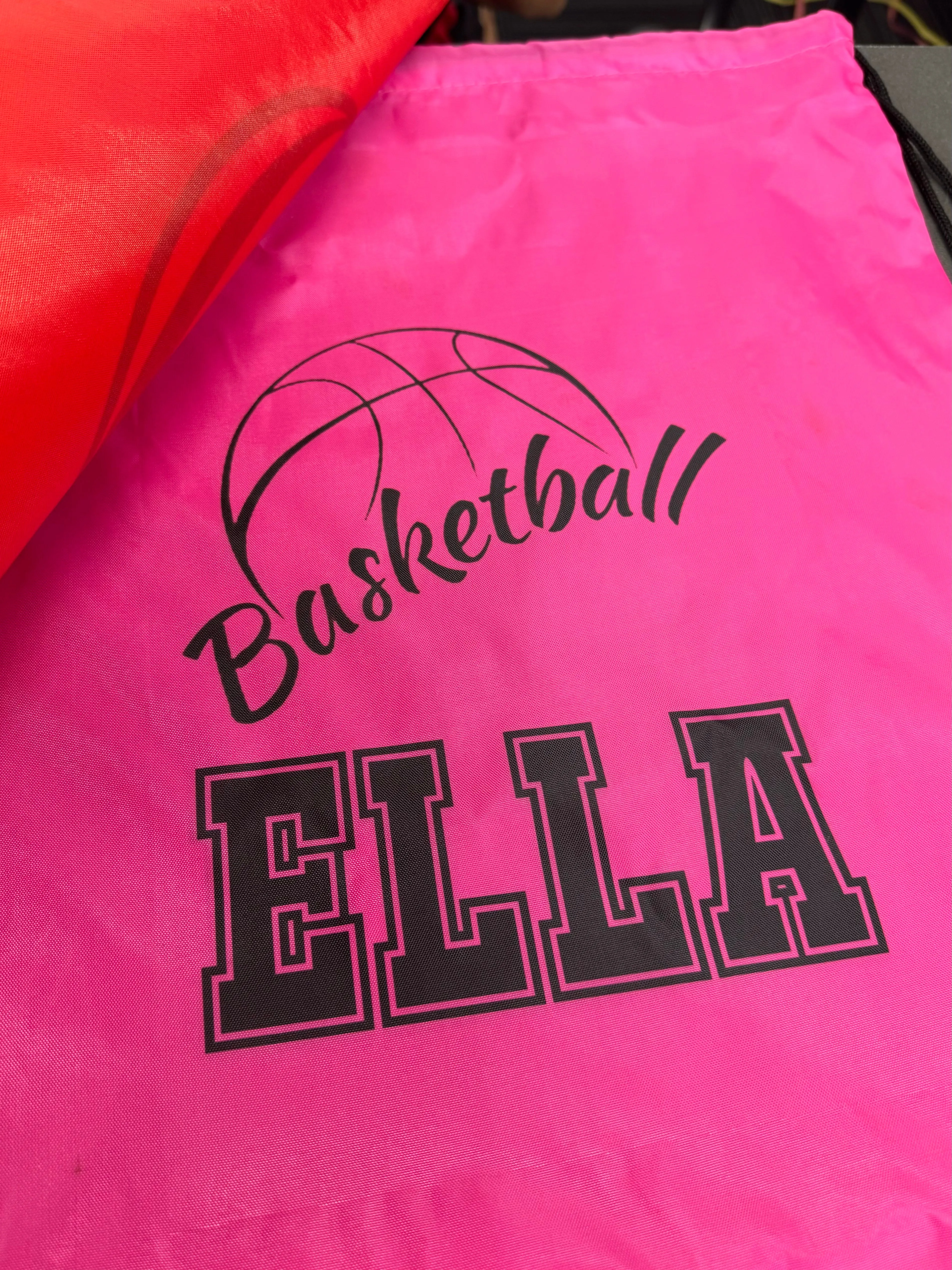 Personalised Basketball Drawstring Bag