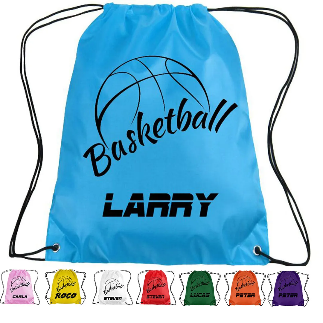 Personalised Basketball Drawstring Bag