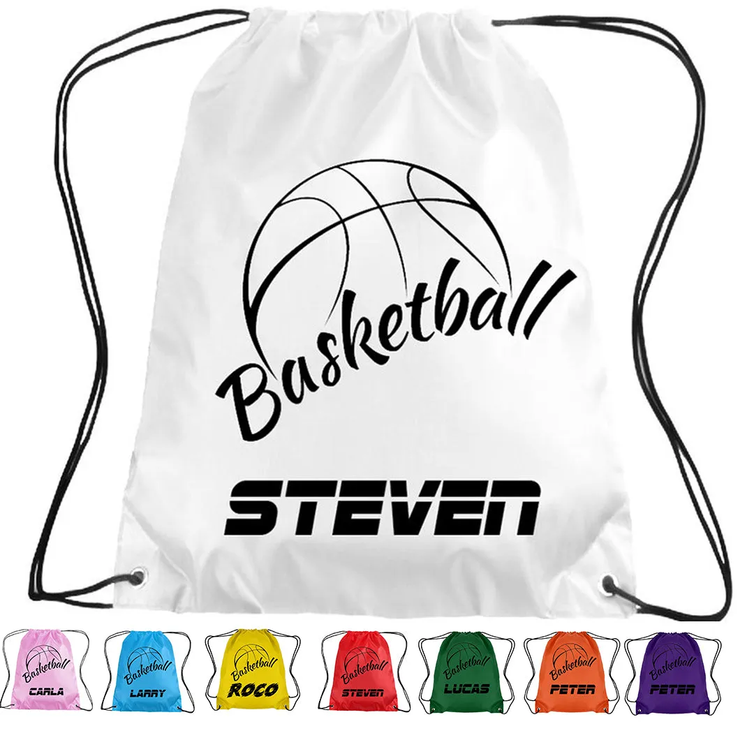 Personalised Basketball Drawstring Bag