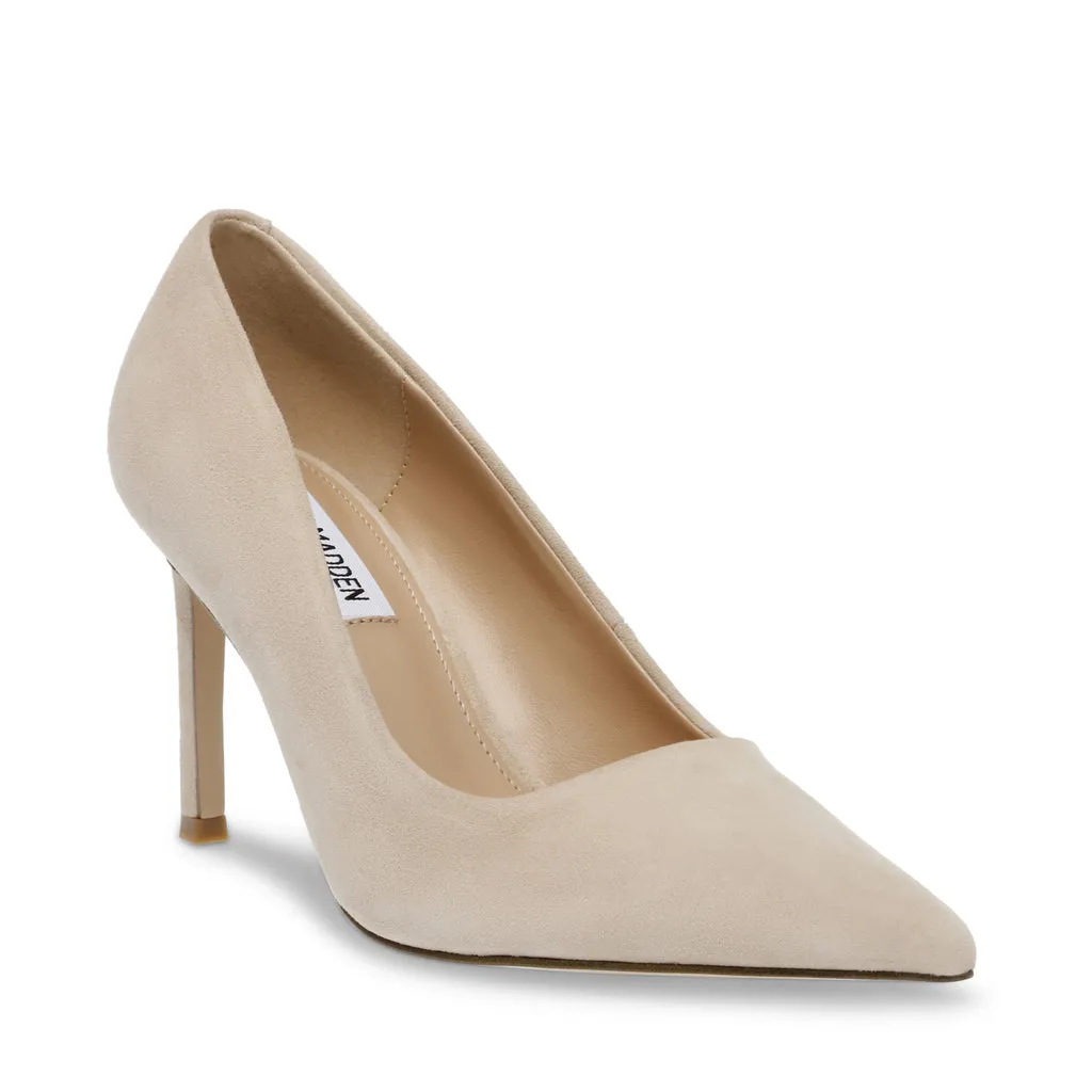 Cream Natural Suede Prophecy Pump - Optimized