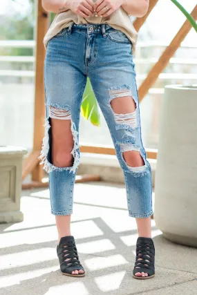 Ruby High Rise Distressed Boyfriend Fit